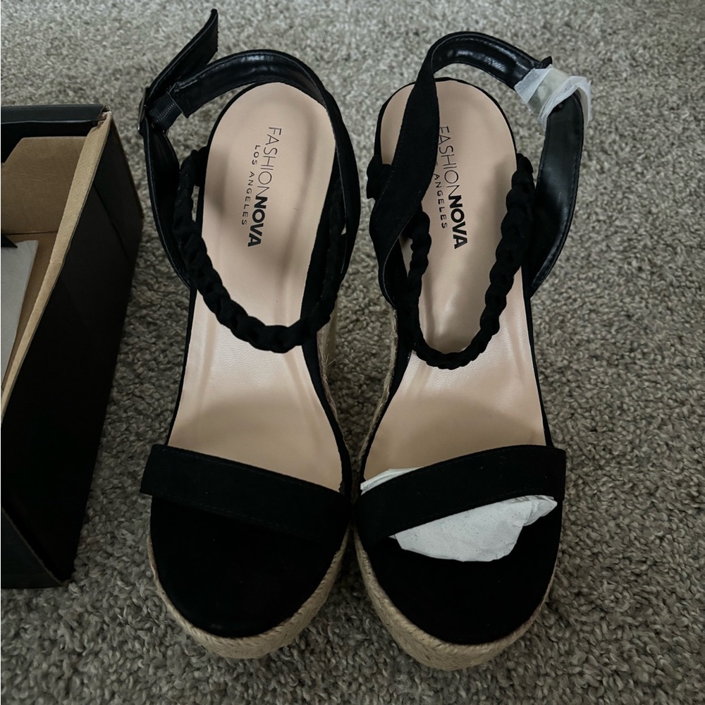 Fashion Nova Wedges - size 9
